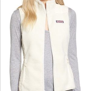NWOT Vineyard Vines Cream Sherpa Vest